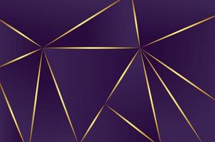 motif polygonal de luxe abstrait, violet foncé avec de l'or. illustration vectorielle vecteur