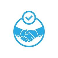 création de logo d'accord de collaboration. logo de l'accord de contrat vecteur