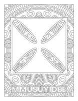 coloriage symboles adinkra africains mmusuyidee vecteur