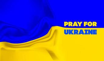 drapeau ukrainien jaune bleu avec lettrage stop war in ukraine. arrêter l'agression de la russie contre l'ukraine. vecteur