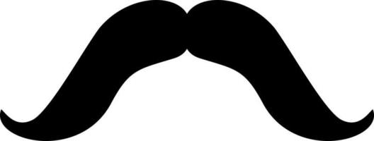 icône de moustache dans un style plat branché vecteur