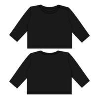 t-shirt à manches longues tops modèle d'illustration vectorielle pour les enfants. vecteur