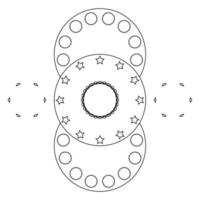 série de vecteurs étoiles, un vecteur de dessin au trait étoile qui se trouve dans un cercle. idéal pour les décorations, les icônes, les symboles.