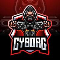 mascotte cyborg. création de logo esport vecteur