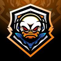 mascotte tête de canard. création de logo esport vecteur