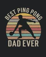 meilleur ping pong papa jamais heureux fête des pères ping pong vintage vecteur