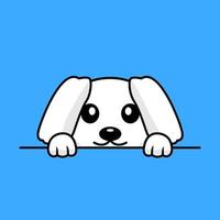 illustration vectorielle premium de chien mignon furtivement vecteur