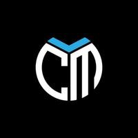 cm concept de logo de lettre de cercle créatif. conception de lettre cm. vecteur