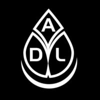 concept de logo de lettre de cercle créatif adl. conception de lettre adl. vecteur