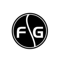 concept de logo de lettre de cercle créatif fg. conception de lettre fg. vecteur