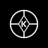 k concept de logo de lettre de cercle créatif. conception de lettre k. vecteur