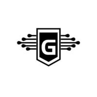 g concept de logo de lettre de cercle créatif. conception de lettre g. vecteur
