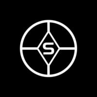concept de logo de lettre de cercle créatif s. conception de lettre s. vecteur