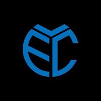 concept de logo de lettre de cercle créatif ec. conception de lettre ec. vecteur
