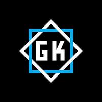 concept de logo de lettre de cercle créatif gk. conception de lettre gk. vecteur