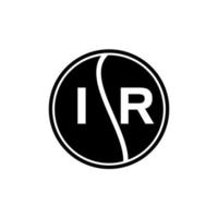 concept de logo de lettre de cercle créatif ir. conception de lettre ir. vecteur