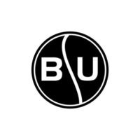 bu concept de logo de lettre de cercle créatif. conception de lettre bu. vecteur