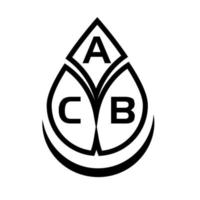 concept de logo de lettre de cercle créatif acb. conception de lettre acb. vecteur