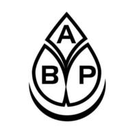 concept de logo de lettre de cercle créatif abp. conception de lettre abp. vecteur