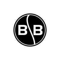 concept de logo de lettre de cercle créatif bb. conception de lettre bb. vecteur
