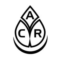 concept de logo de lettre de cercle créatif acr. conception de lettre acr. vecteur