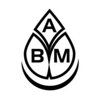 concept de logo de lettre de cercle créatif abm. conception de lettre abm. vecteur