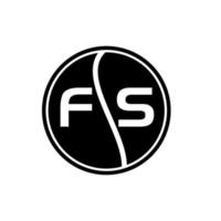 concept de logo de lettre de cercle créatif fs. conception de lettre fs. vecteur