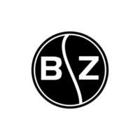 concept de logo de lettre de cercle créatif bz. conception de lettre bz. vecteur