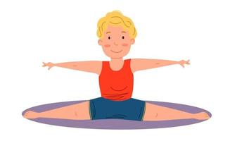 Personnages De Yoga Enfants Fitness Sport Enfants Posant Et Faisant  Gymnastique Yoga Exercices Vecteur Illustrations Vecteurs libres de droits  et plus d'images vectorielles de Enfant - iStock