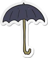 autocollant d'un parapluie de dessin animé vecteur