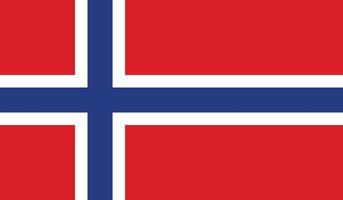 illustration vectorielle du drapeau de la norvège. vecteur