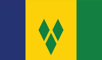 illustration vectorielle du drapeau de saint vincent et des grenadines. vecteur