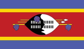illustration vectorielle du drapeau du swaziland. vecteur