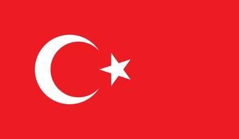 illustration vectorielle du drapeau de la Turquie. vecteur