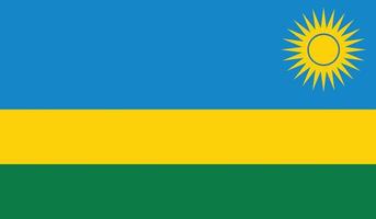 illustration vectorielle du drapeau du rwanda. vecteur