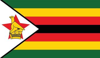 illustration vectorielle du drapeau du zimbabwe. vecteur