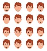 avatars de personnages d'adolescents vecteur