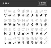 ensemble d'icônes simples de polo vecteur