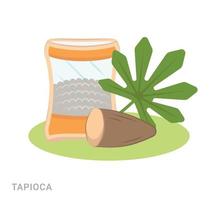 illustration vectorielle de tapioca vecteur