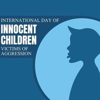 illustration graphique vectoriel de l'image de silhouette de garçon, parfait pour la journée internationale des enfants innocents victimes d'agression, célébrer, carte de voeux, etc.