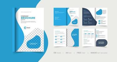 conception de mise en page de modèle de brochure de profil d'entreprise, vecteur gratuit de conception de brochure multipage