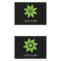 logos de vecteur d'élément nature écologie feuille verte