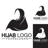 modèle de vecteur de conception de logo hijab