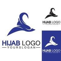 modèle de vecteur de conception de logo hijab