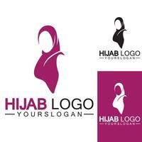 modèle de vecteur de conception de logo hijab