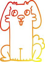 ligne de gradient chaud dessin dessin animé lapin mignon vecteur