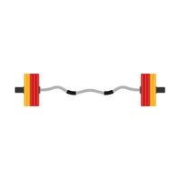 poids de forme physique d'exercice d'icône de vecteur de barbell. gymnase d'équipement de sport de musculation. entraînement musculaire fort