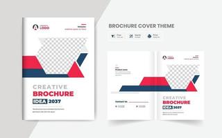 modèle de couverture de brochure d'entreprise. mise en page du thème de la conception de la couverture d'entreprise thème des pages créatives et modernes colorées abstraites vecteur