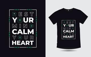 citations de motivation typographie créative conception de t-shirt moderne vecteur