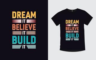 conception de t-shirt de typographie moderne de citations de motivation vecteur